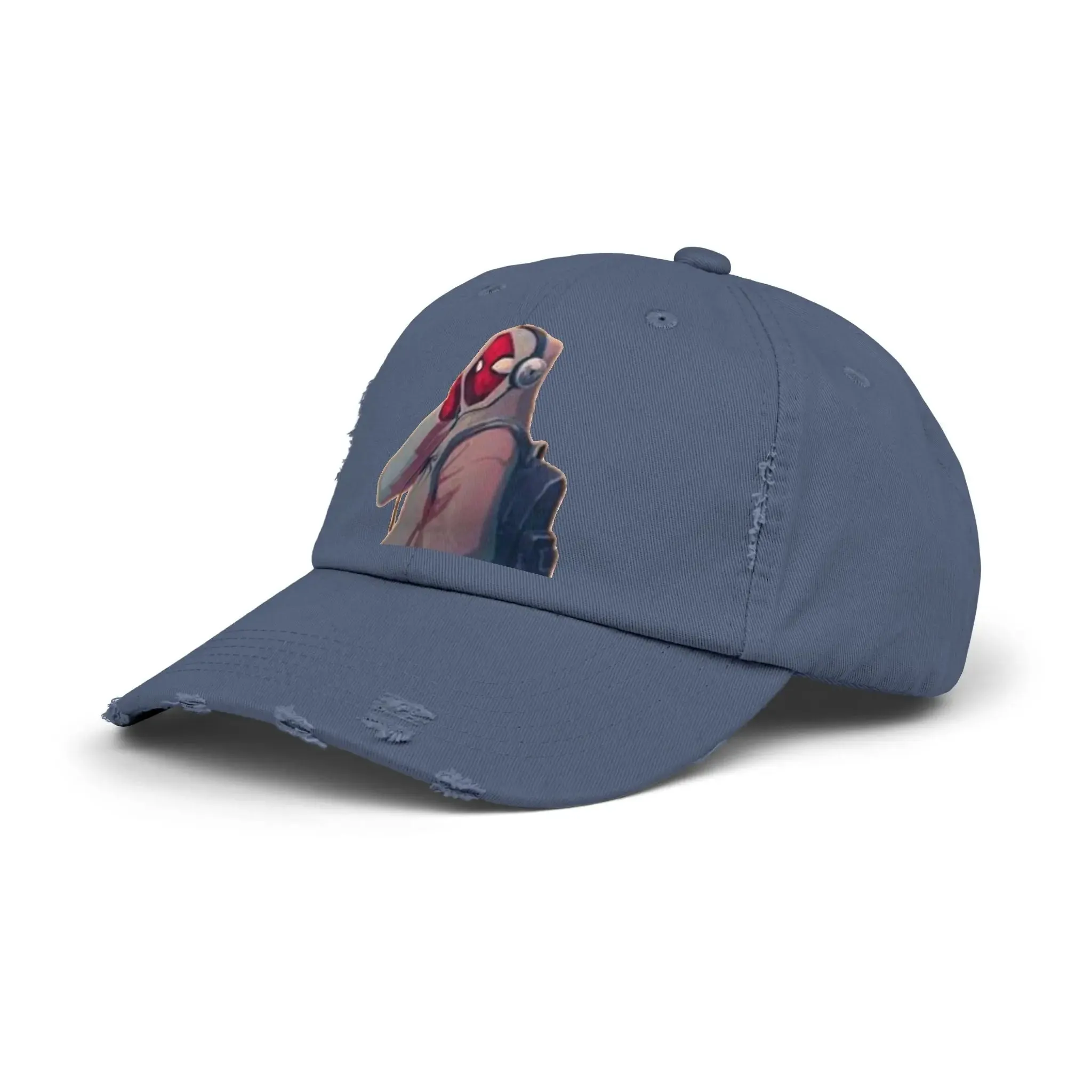 Trendy Men's & Women's Distressed Cap with Cool Character Design