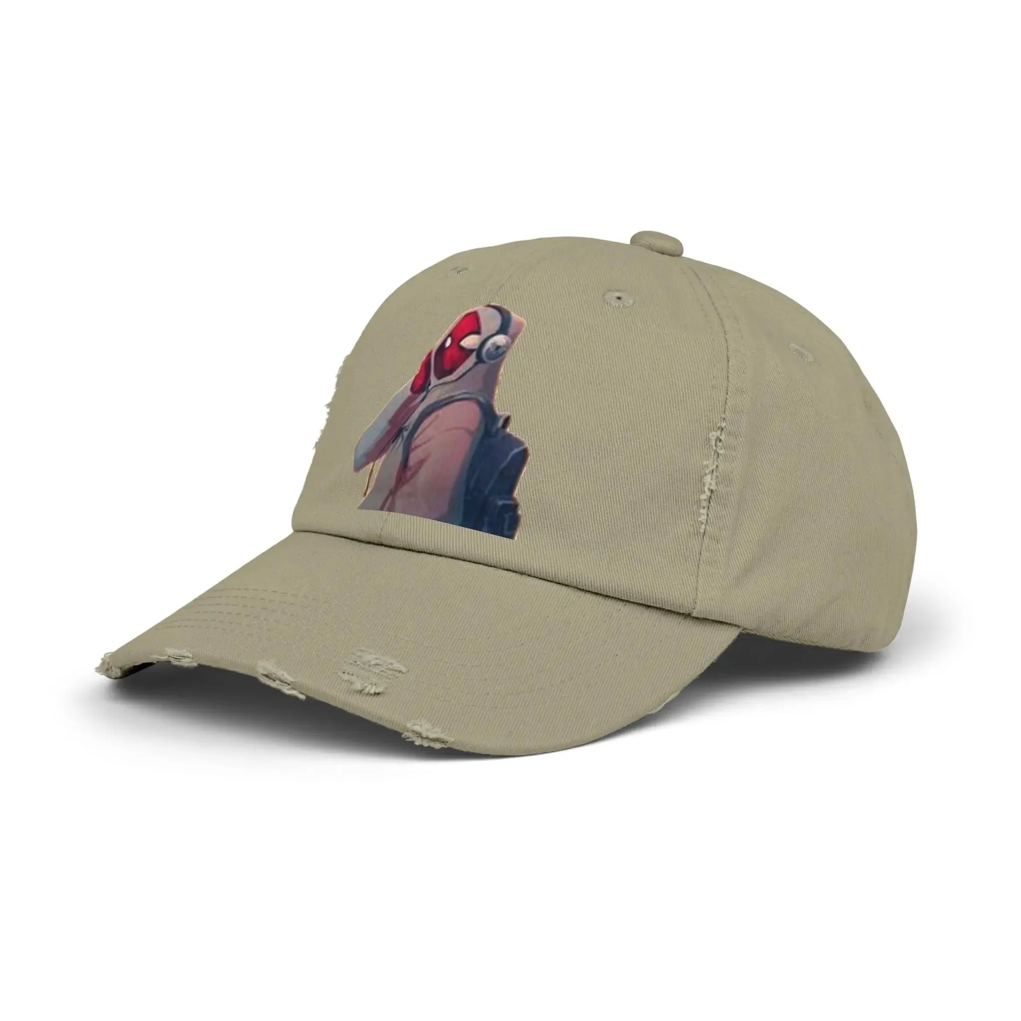 Trendy Men's & Women's Distressed Cap with Cool Character Design