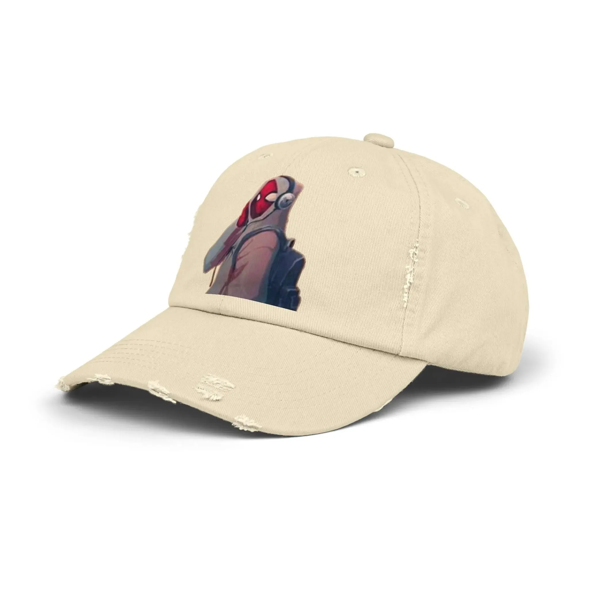 Trendy Men's & Women's Distressed Cap with Cool Character Design