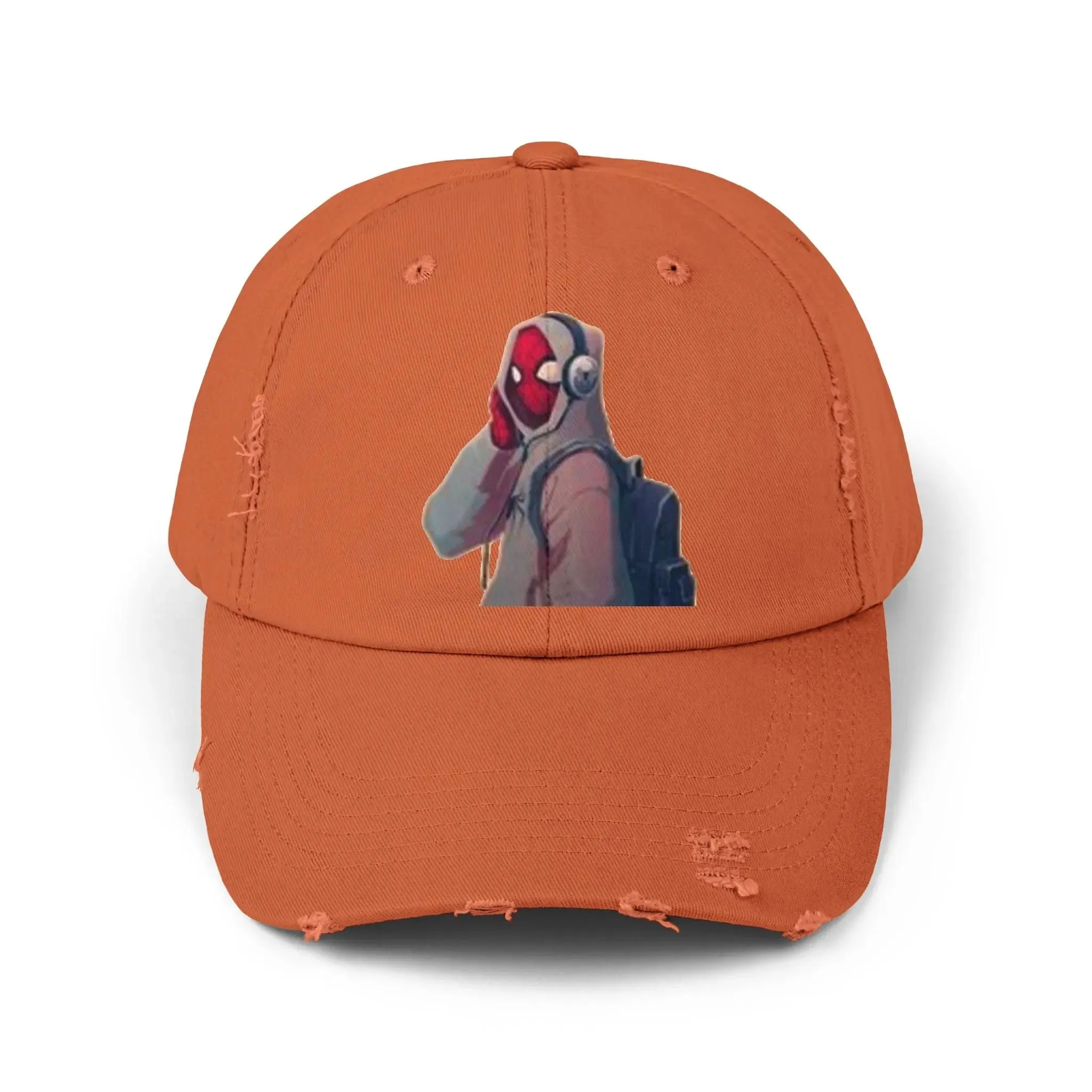 Trendy Men's & Women's Distressed Cap with Cool Character Design