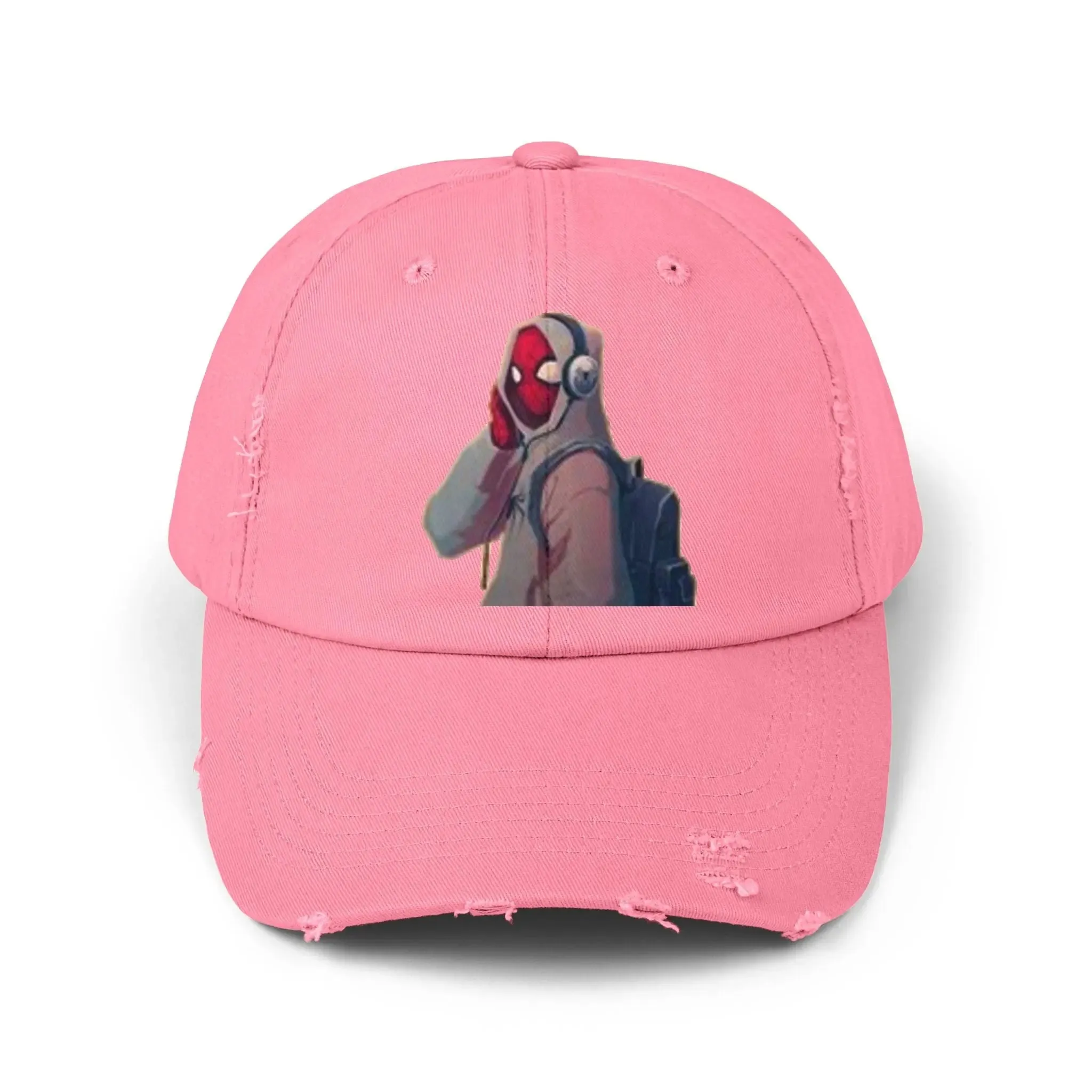 Trendy Men's & Women's Distressed Cap with Cool Character Design