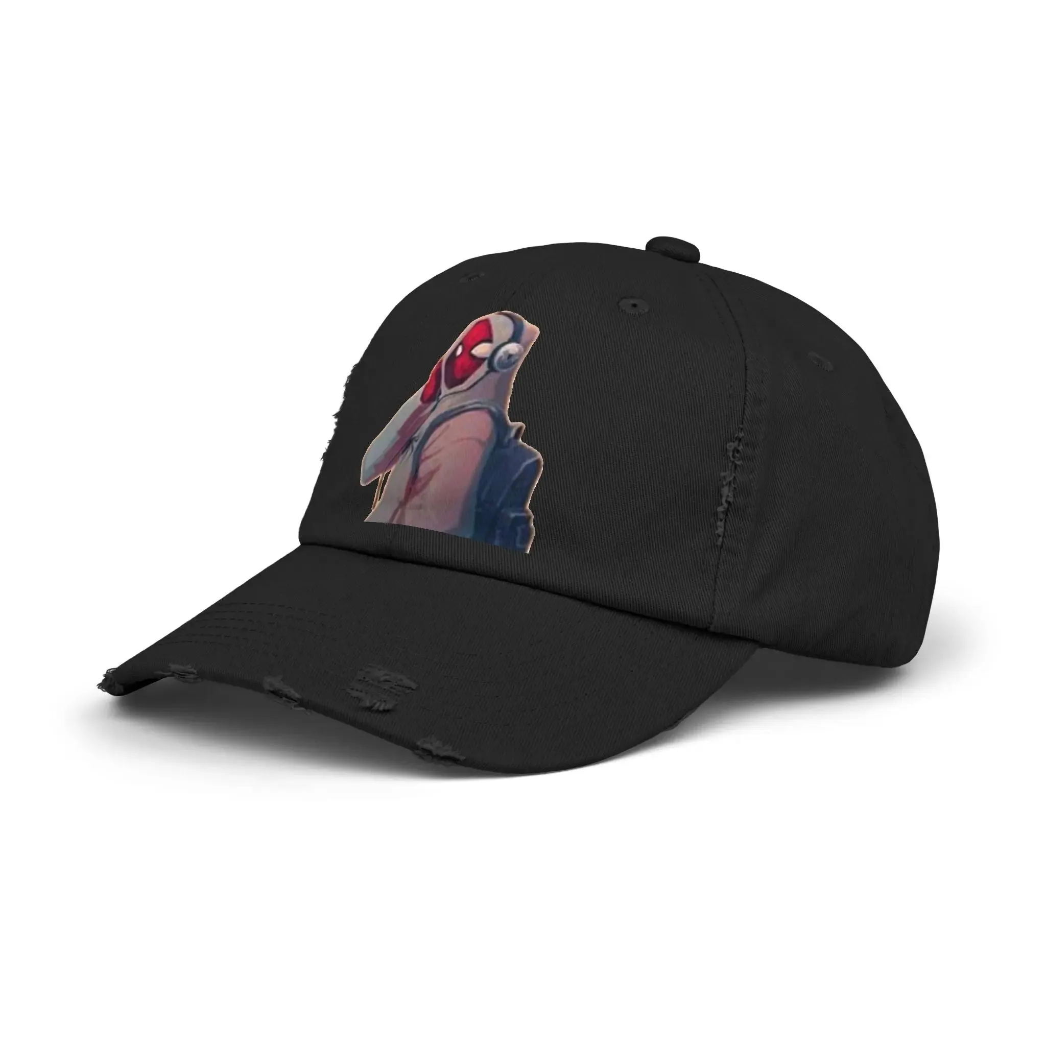 Trendy Men's & Women's Distressed Cap with Cool Character Design