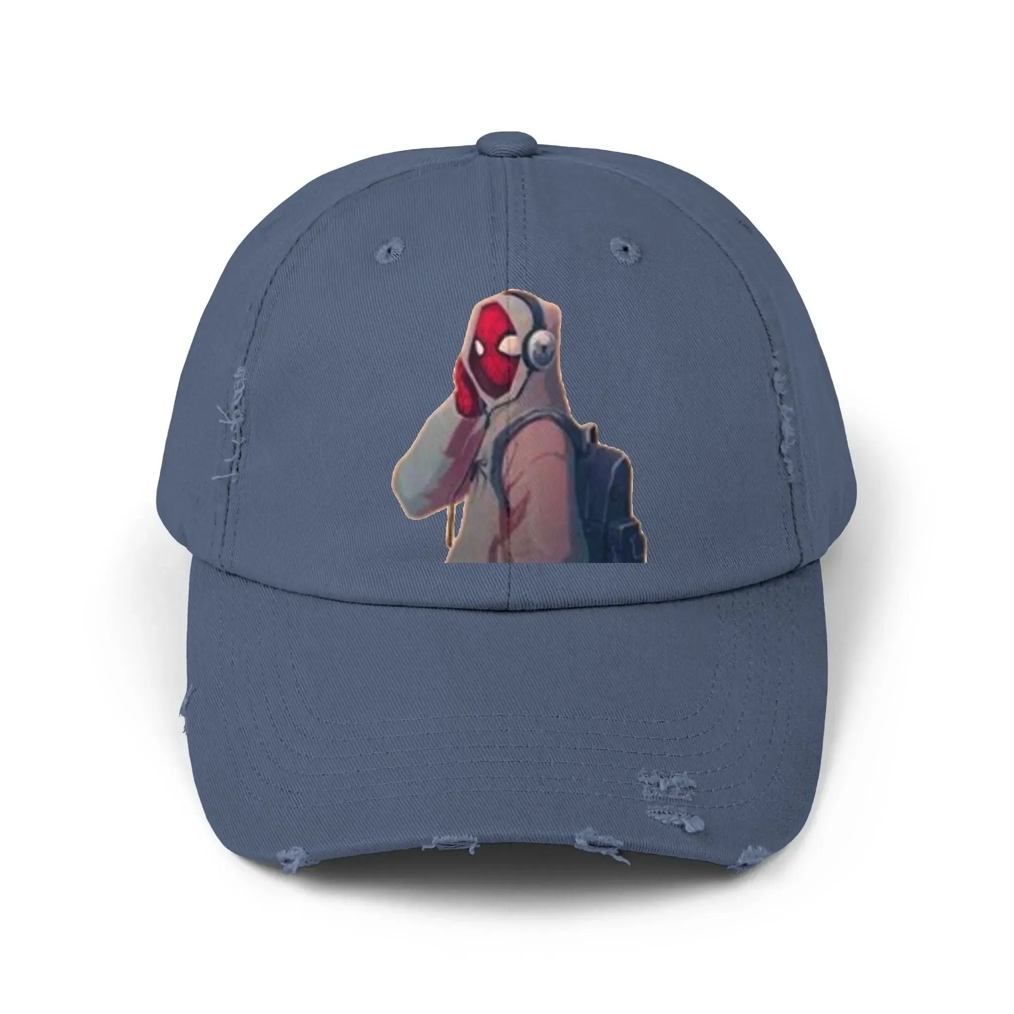 Trendy Men's & Women's Distressed Cap with Cool Character Design