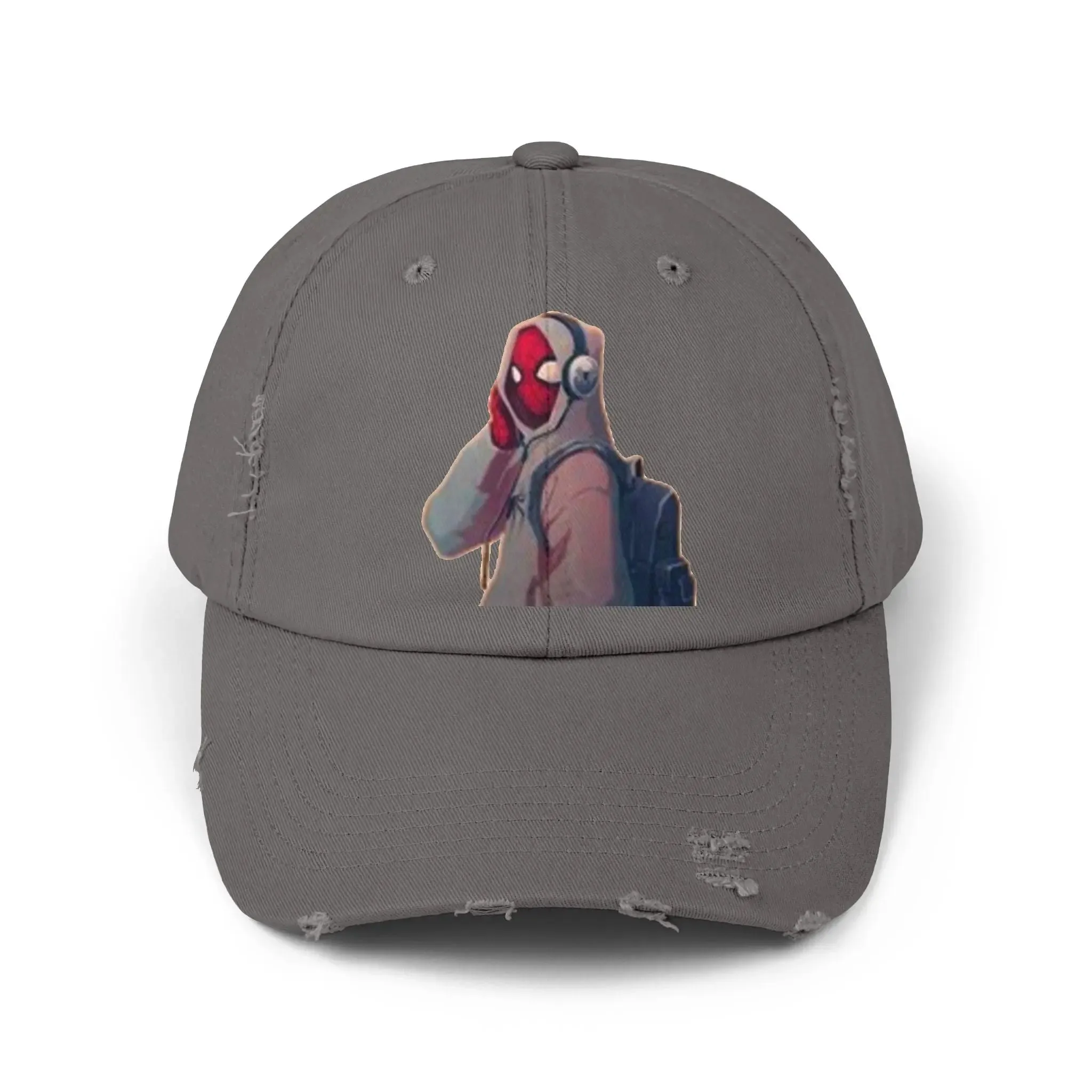 Trendy Men's & Women's Distressed Cap with Cool Character Design