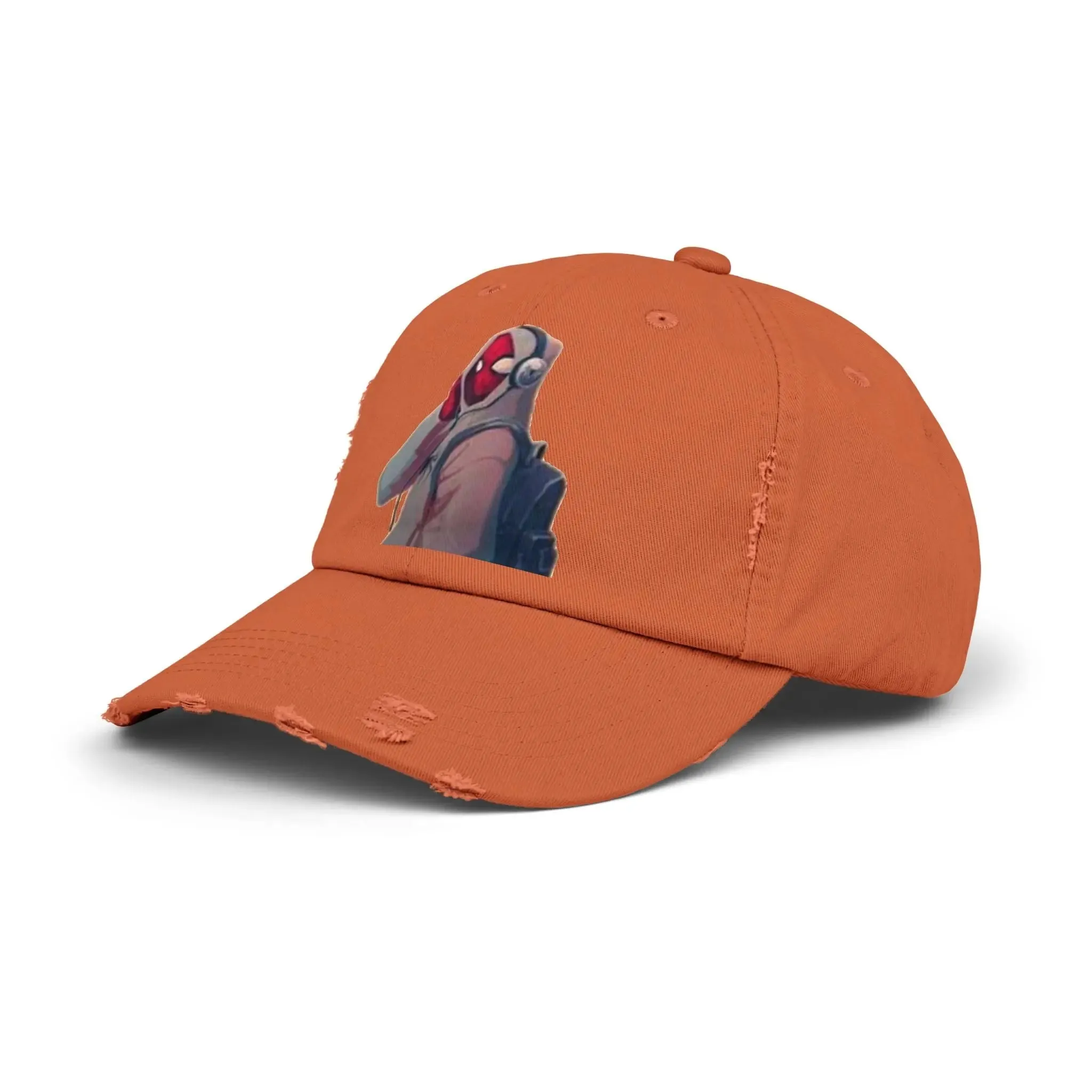 Trendy Men's & Women's Distressed Cap with Cool Character Design