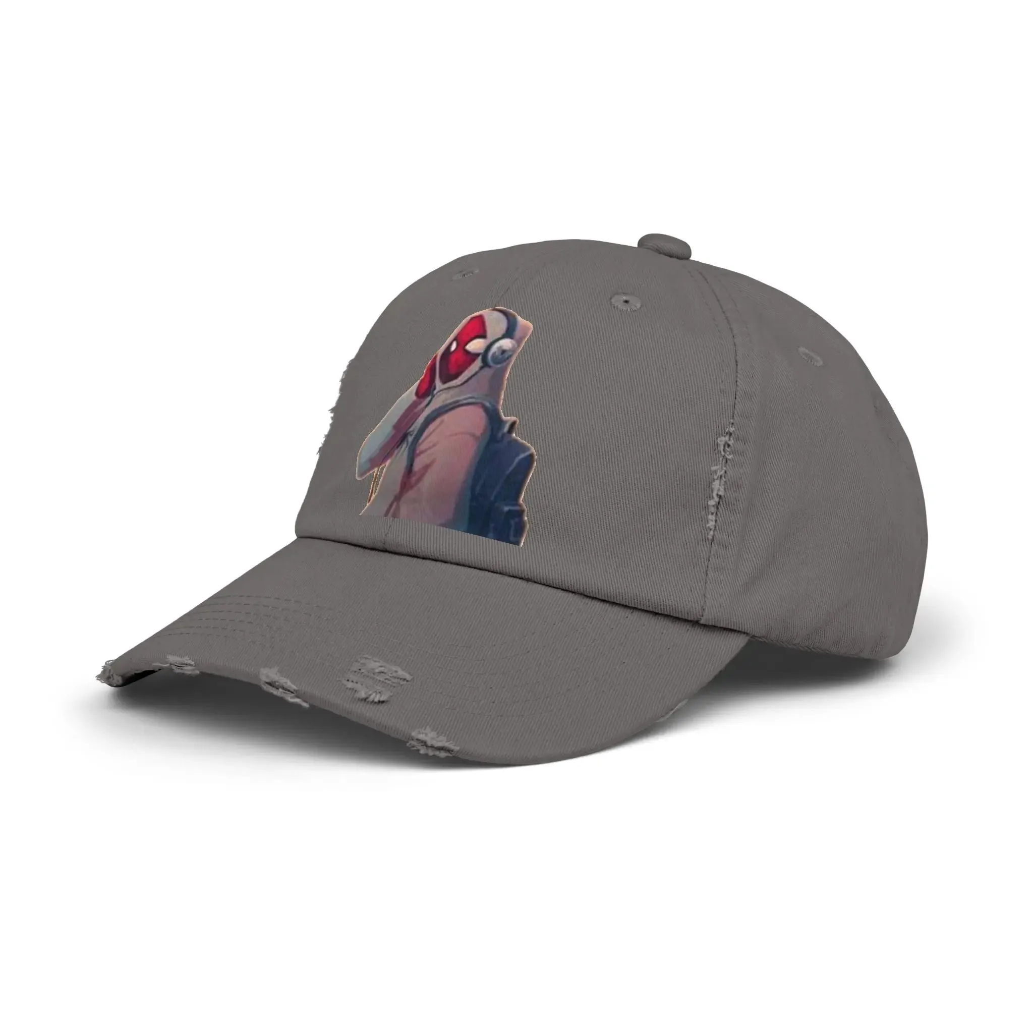 Trendy Men's & Women's Distressed Cap with Cool Character Design