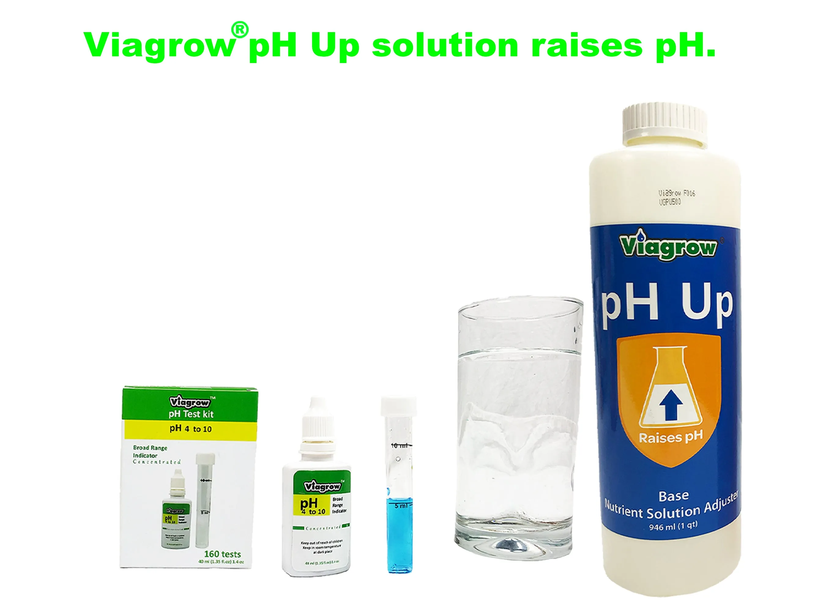 Viagrow 1QT. pH Up Liquid Nutrient Adjusting Solution - Base (EA)