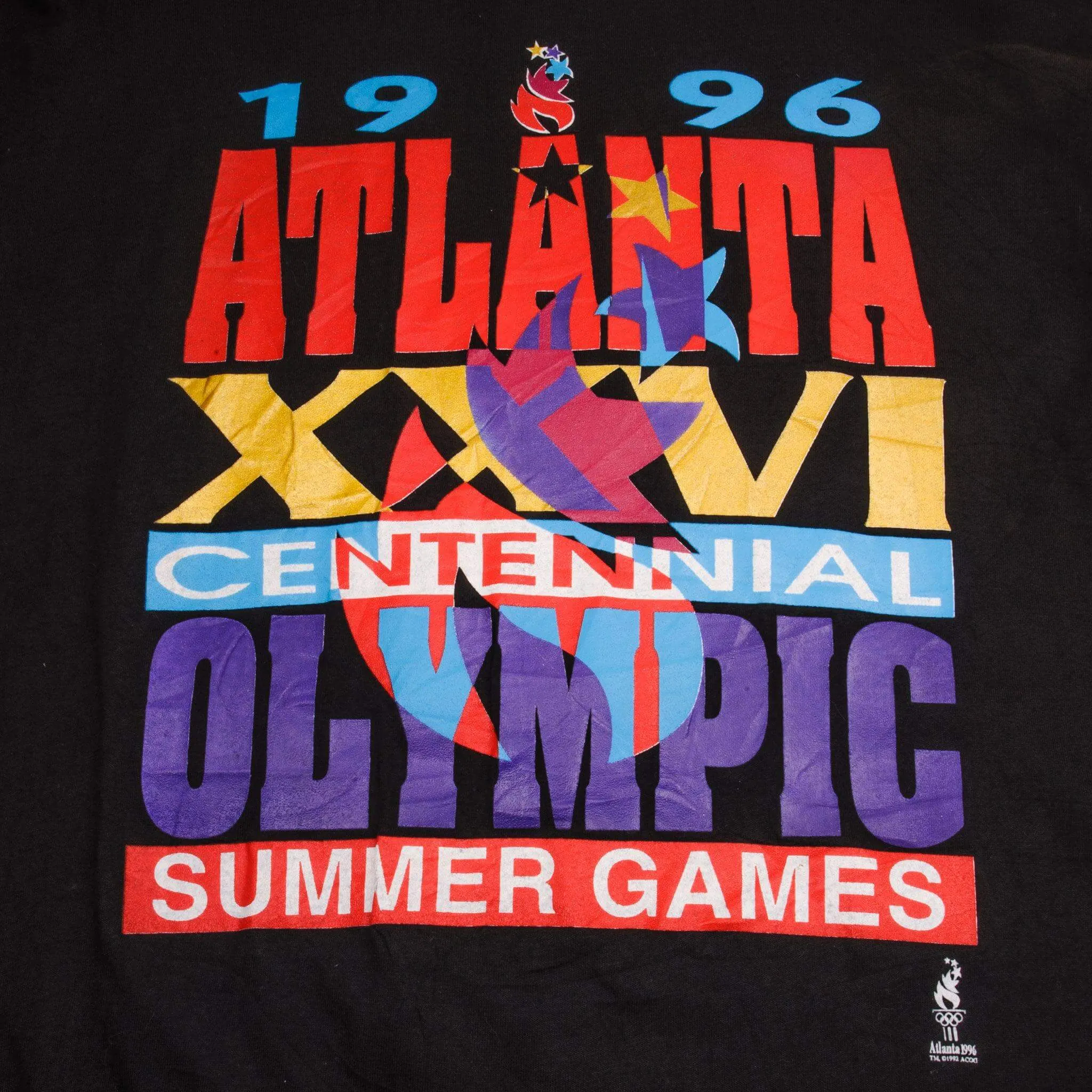 VINTAGE ATLANTA OLYMPICS SUMMER GAMES 1996 TEE SHIRT SIZE XL MADE IN USA