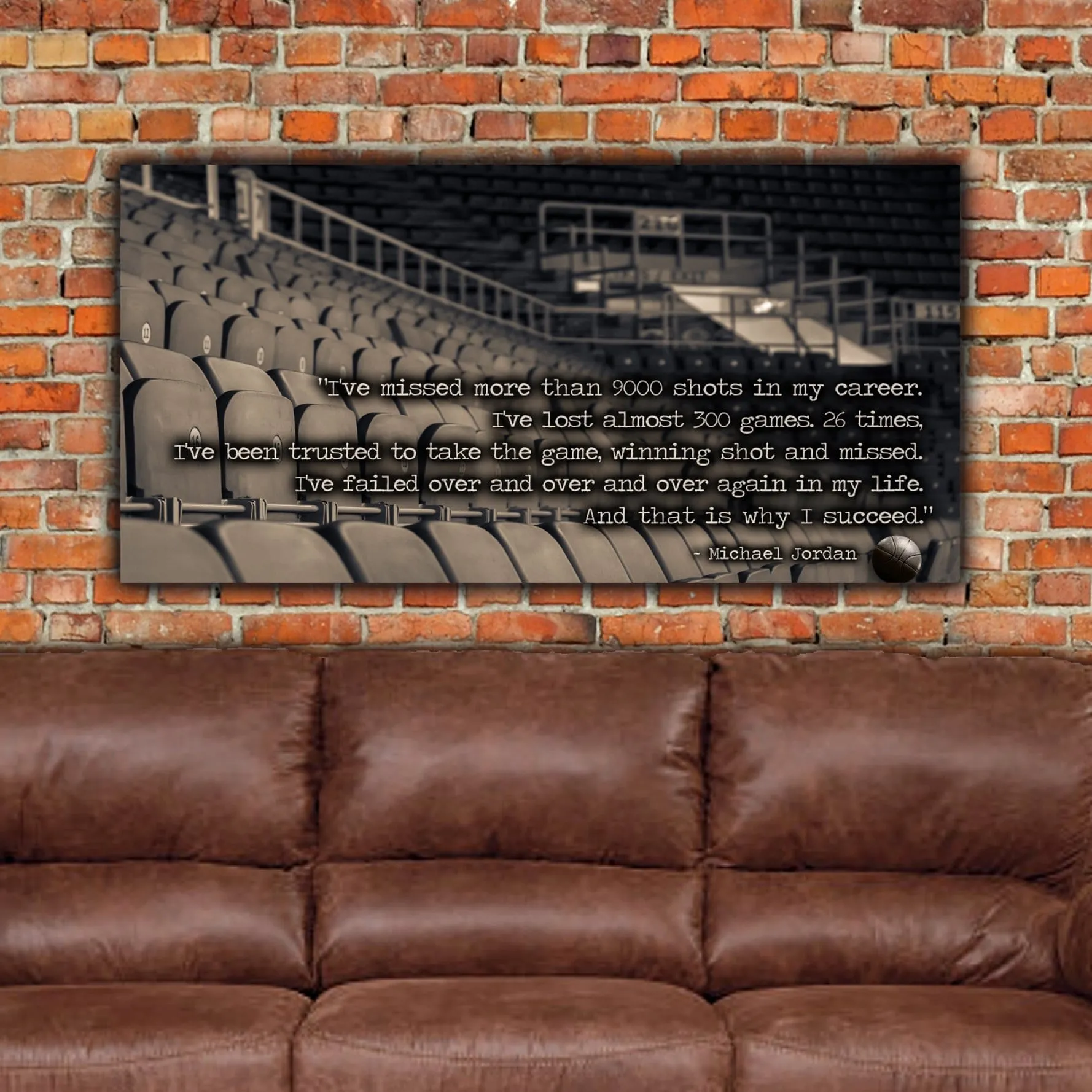 Vintage Basketball Fieldhouse on Canvas