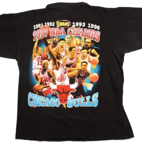 VINTAGE BOOTLEG NBA CHAMPS 1997 CHICAGO BULLS TEE SHIRT SIZE LARGE