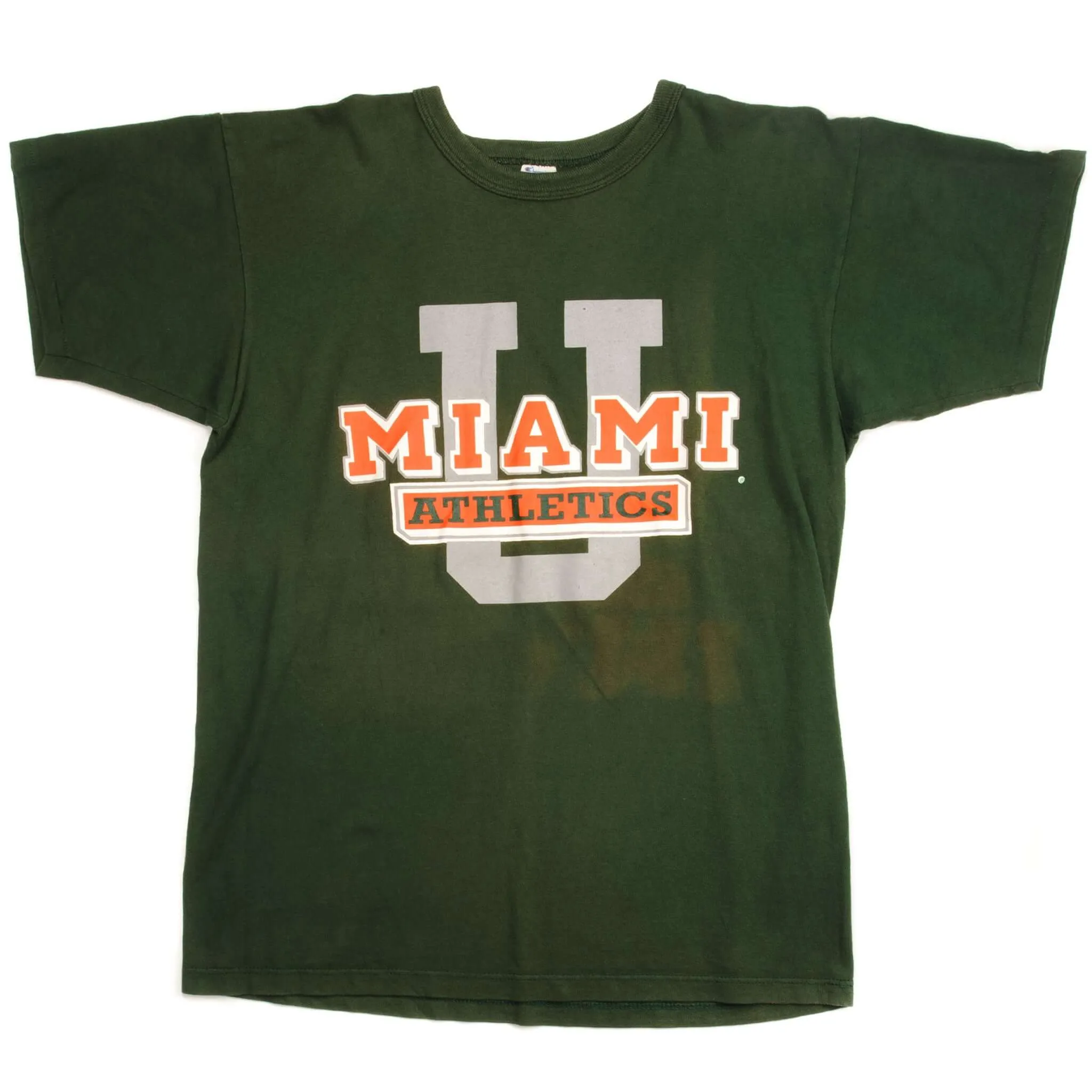 VINTAGE CHAMPION MIAMI ATHLETICS TEE SHIRT EARLY 1980S SIZE LARGE MADE USA