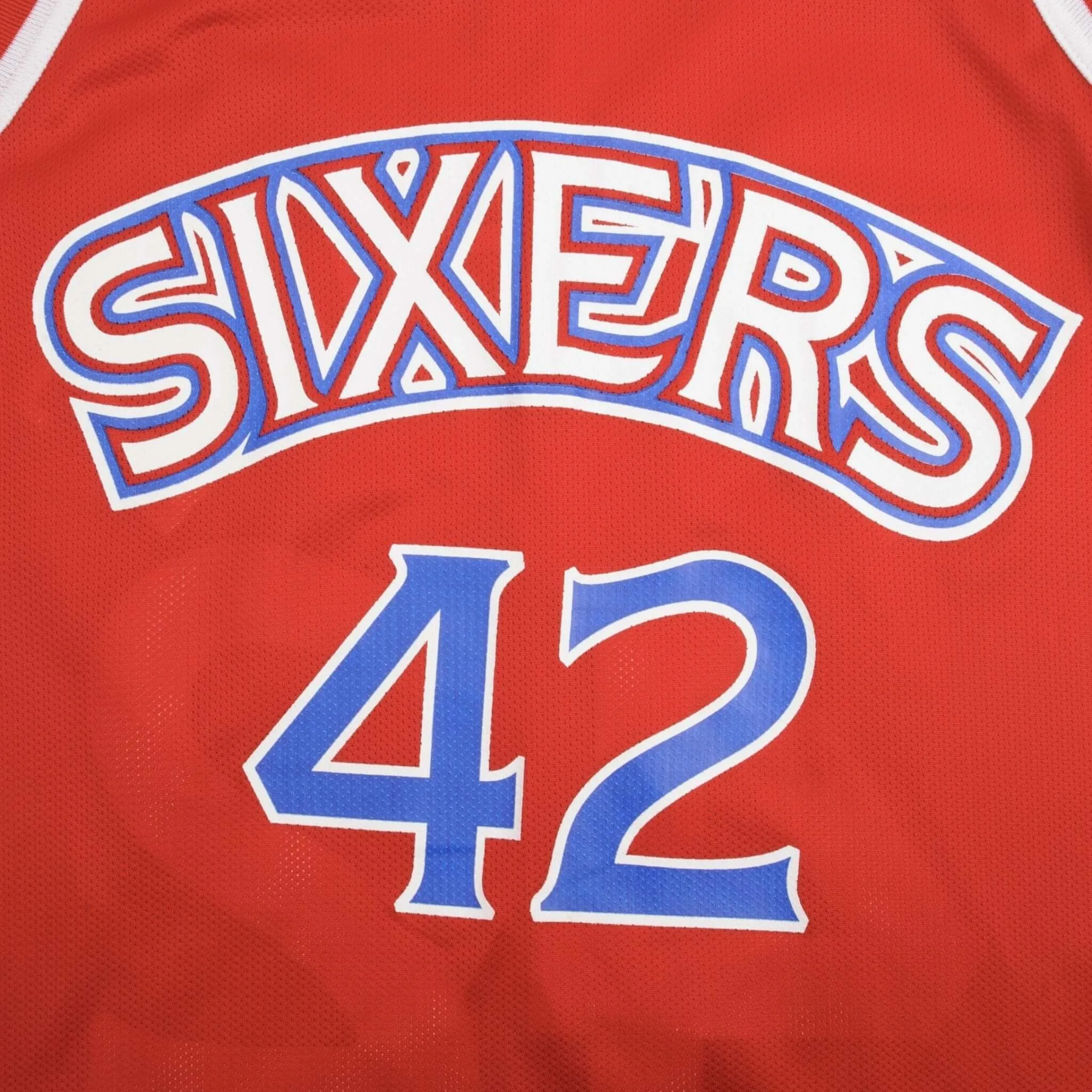 VINTAGE CHAMPION NBA 76ERS STACKHOUSE #42 JERSEY LATE 1990s SIZE 40