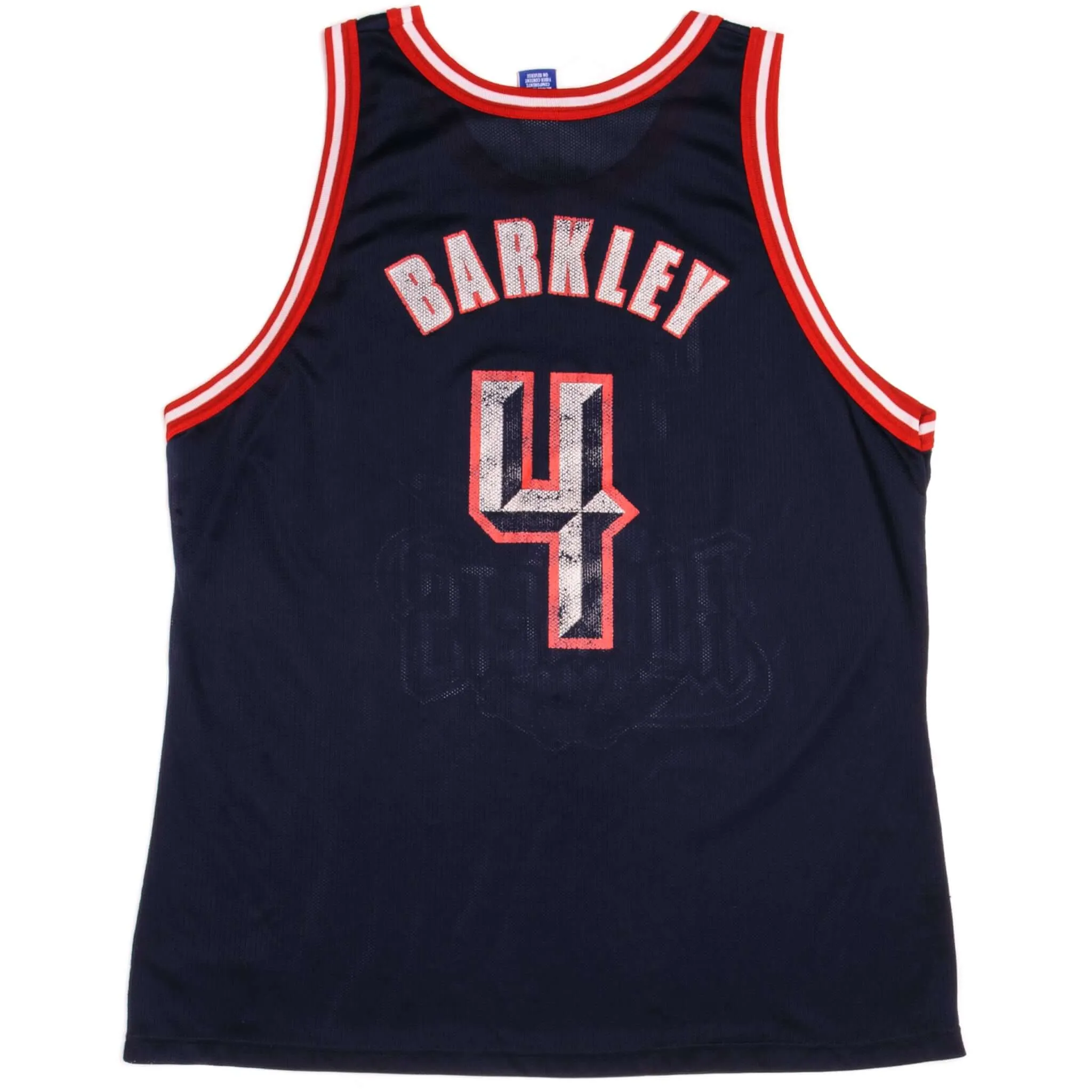 VINTAGE CHAMPION NBA HOUSTON ROCKETS BARKLEY #4 JERSEY 1996-2000 SIZE 52