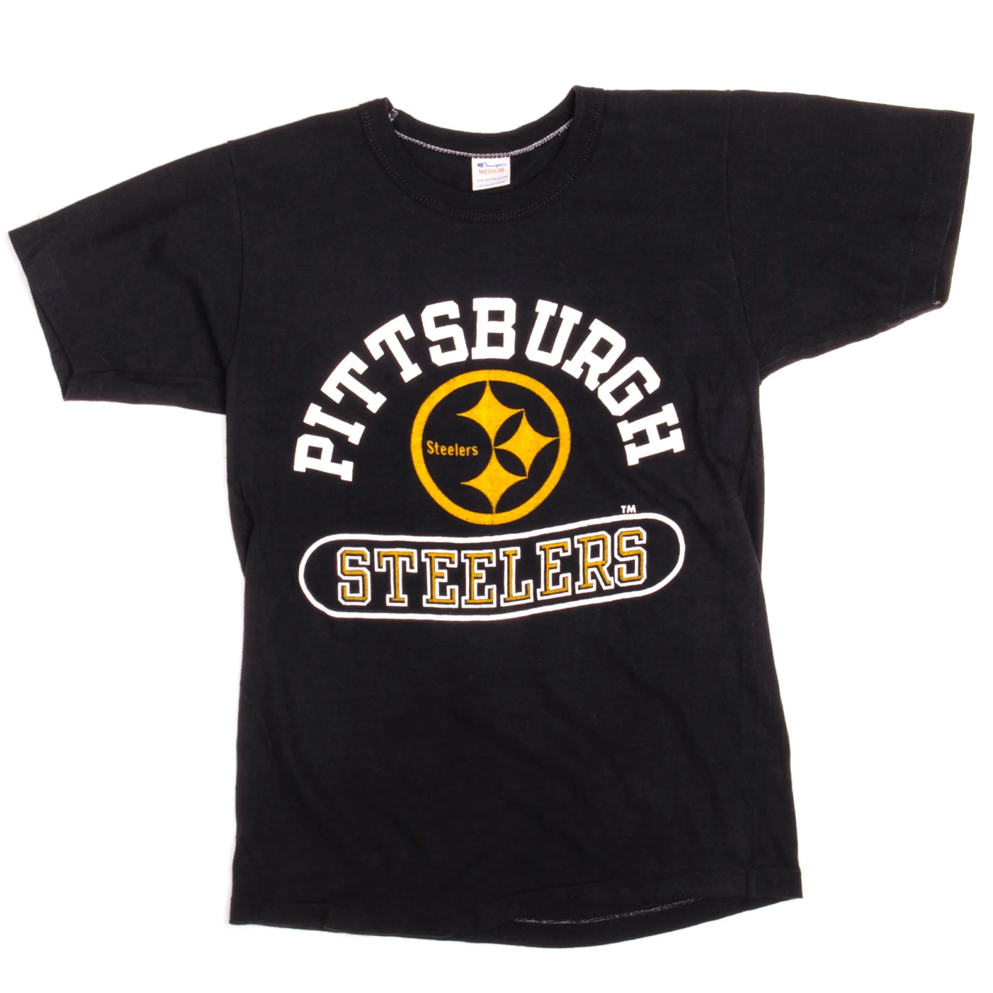 VINTAGE CHAMPION NFL PITTSBURGH STEELERS TEE SHIRT 1980S XS MADE IN USA