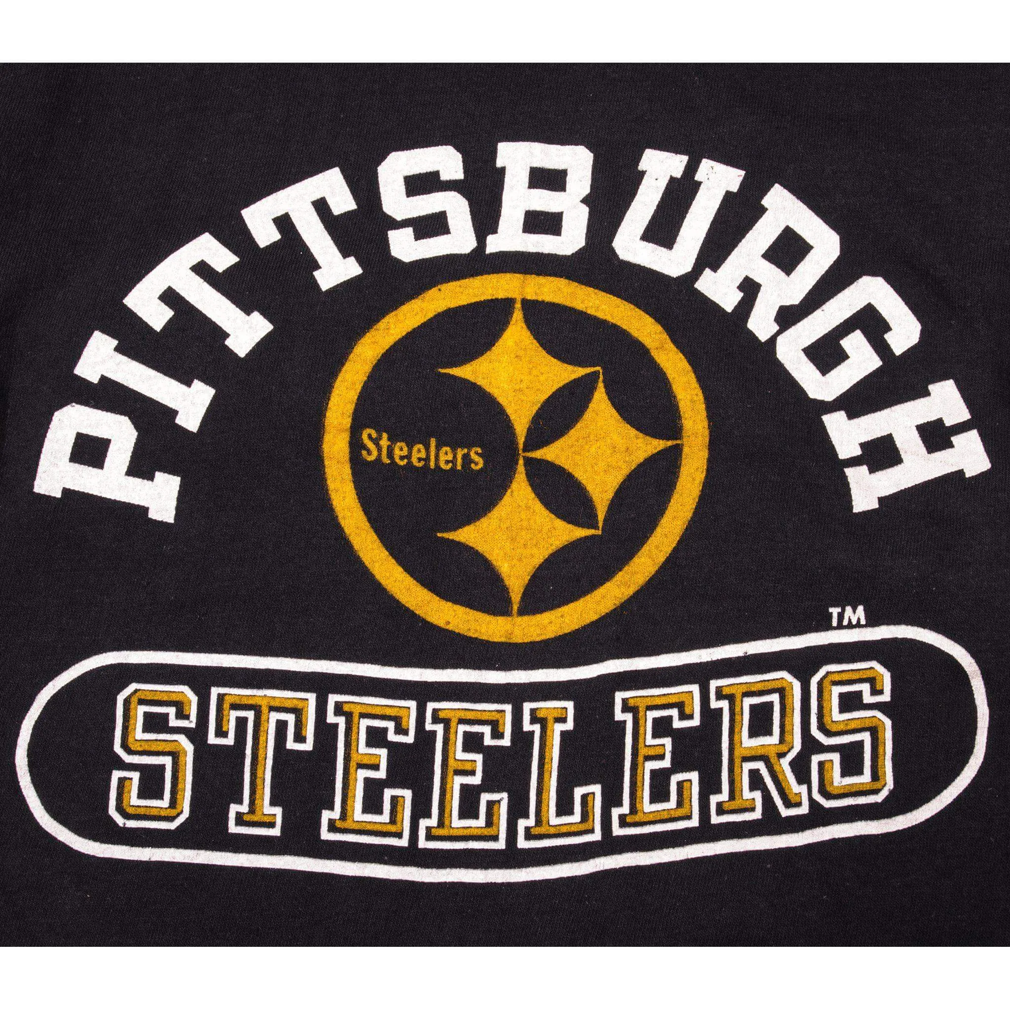 VINTAGE CHAMPION NFL PITTSBURGH STEELERS TEE SHIRT 1980S XS MADE IN USA