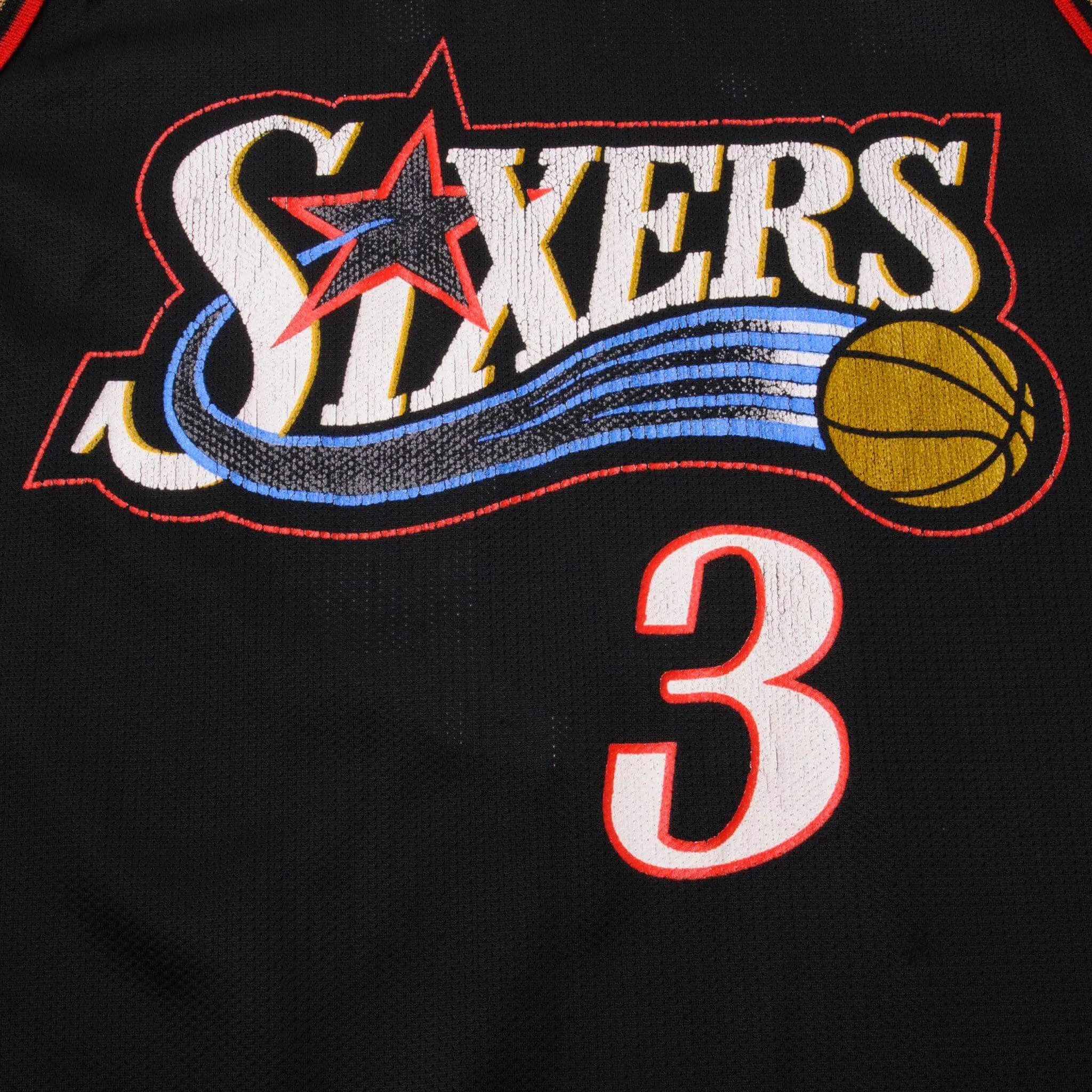 VINTAGE CHAMPION PHILADELPHIA 76XERS SIXERS Allen IVERSON 3 JERSEY SIZE 48 LATE 1990S