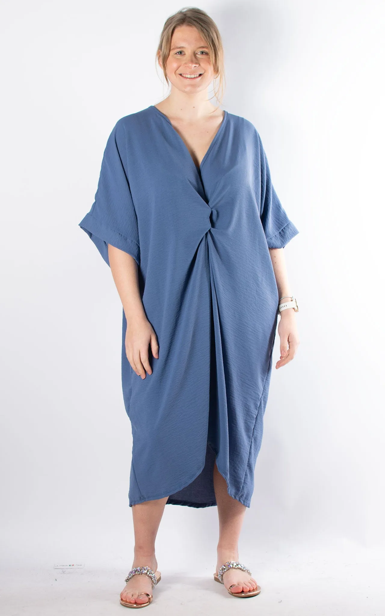 Whoopi V-neck Dress | Denim