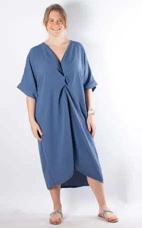 Whoopi V-neck Dress | Denim