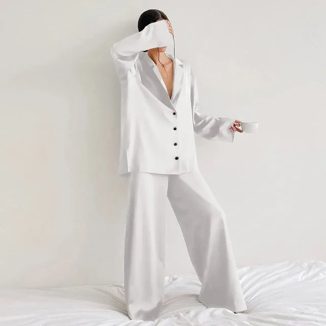 Women's Oversized Silky Satin Sleepwear