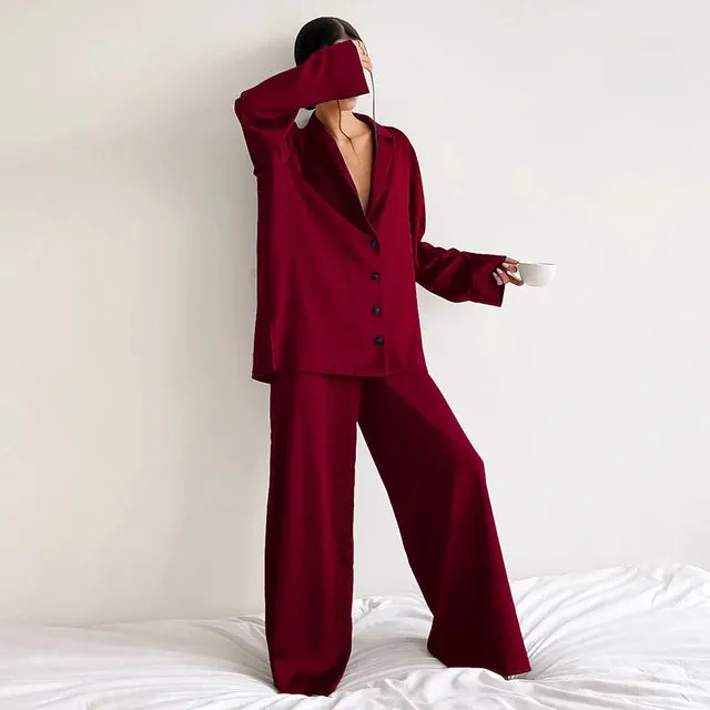 Women's Oversized Silky Satin Sleepwear