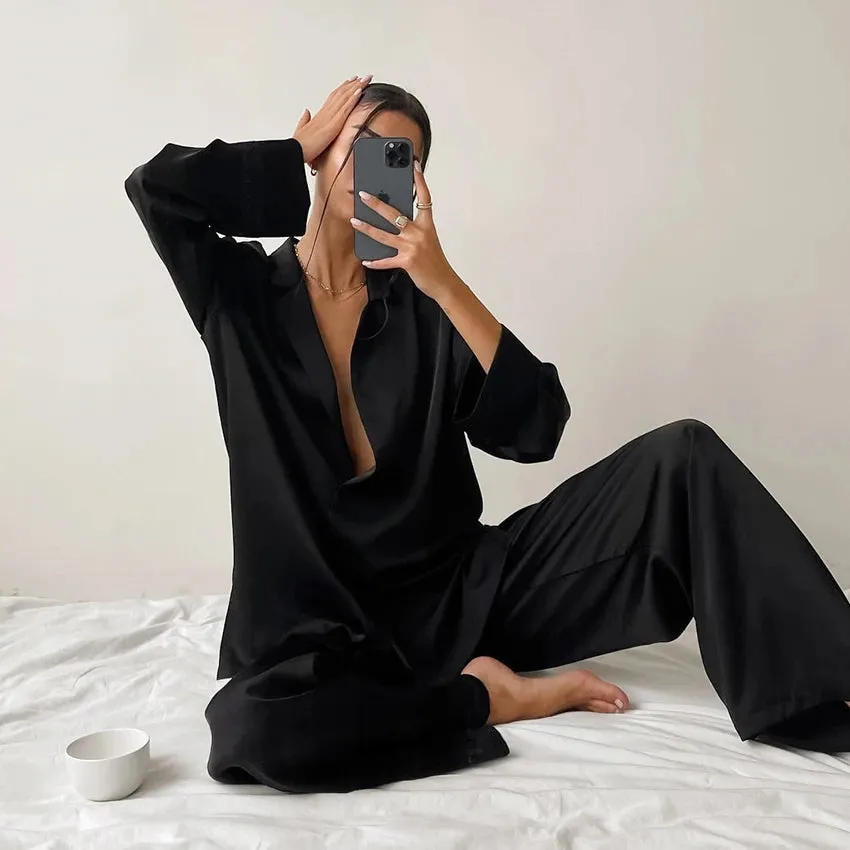 Women's Oversized Silky Satin Sleepwear