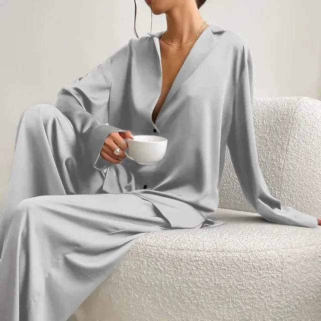 Women's Oversized Silky Satin Sleepwear