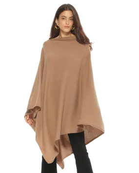 Women's Pure Cashmere Poncho Camel