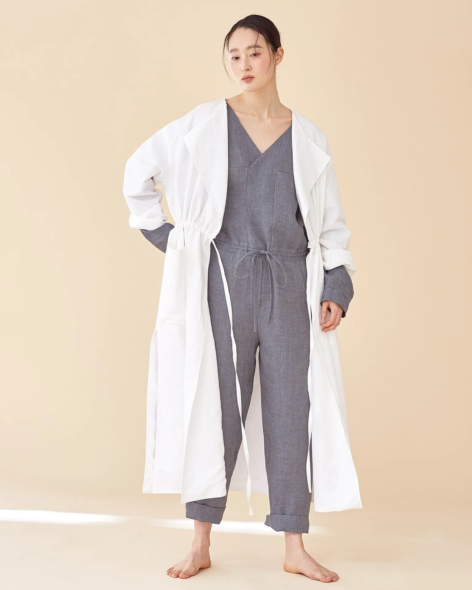 Wood Worker Jumpsuit / Premium linen