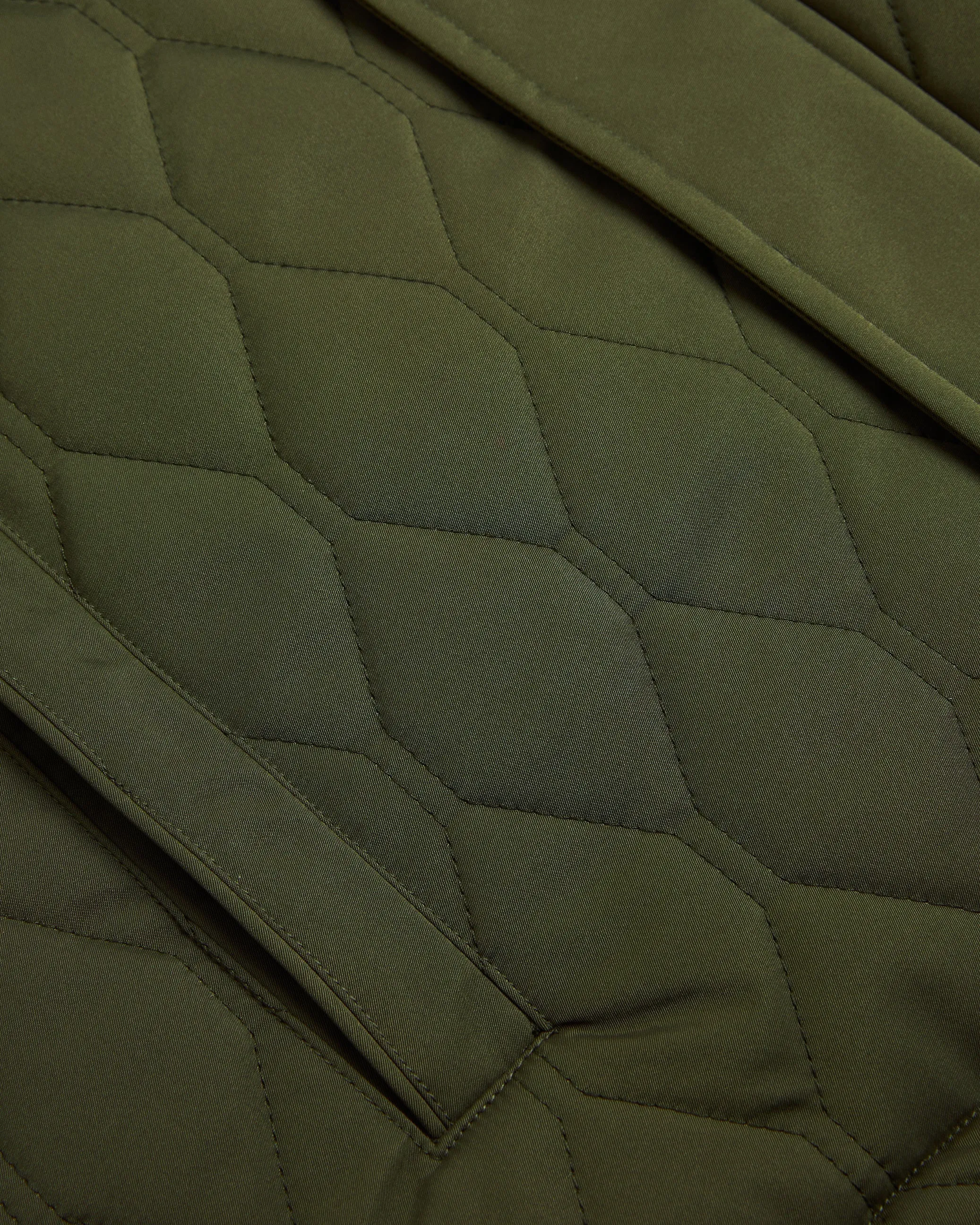 Zampa Quilted Funnel Jacket Mid-Green