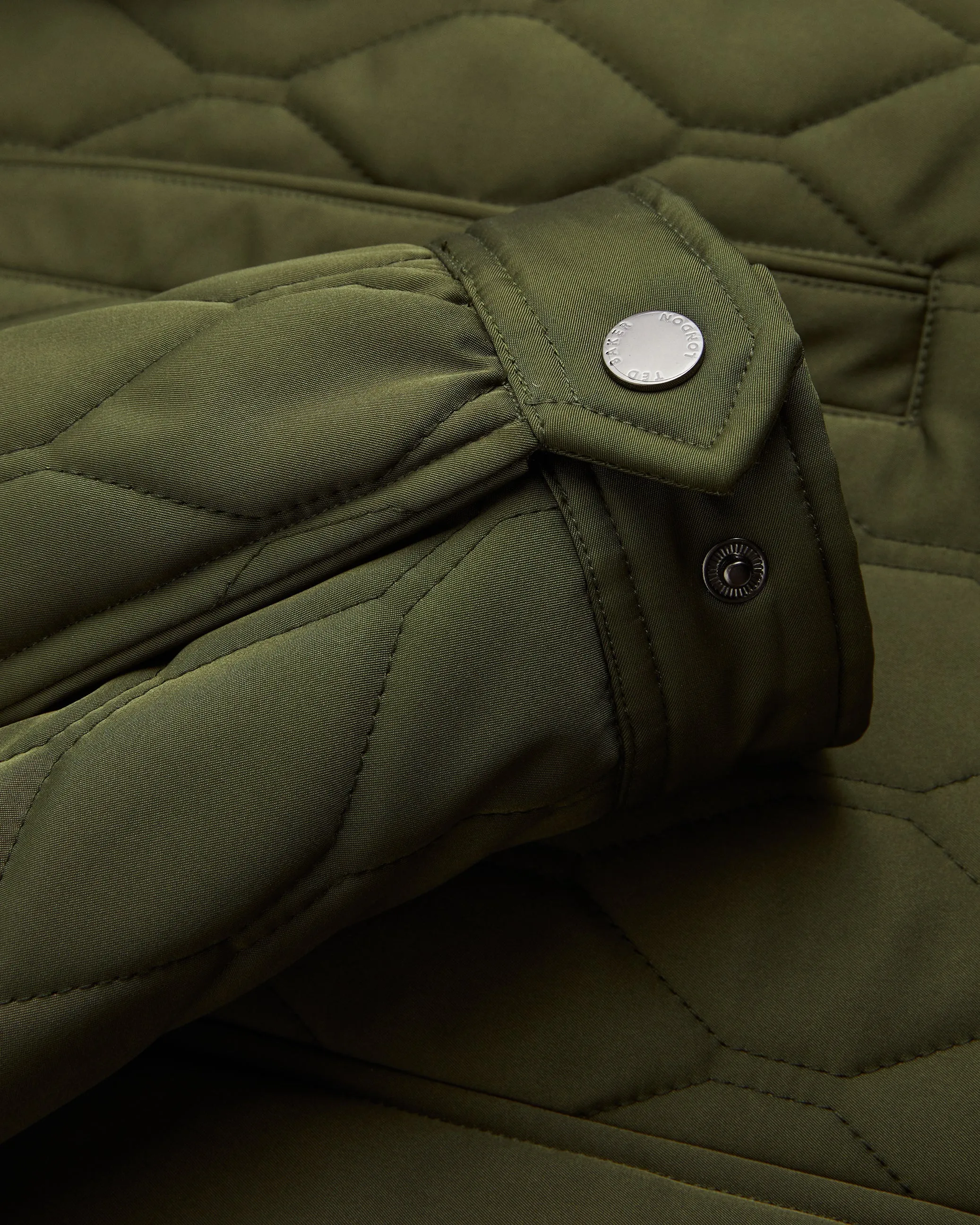 Zampa Quilted Funnel Jacket Mid-Green